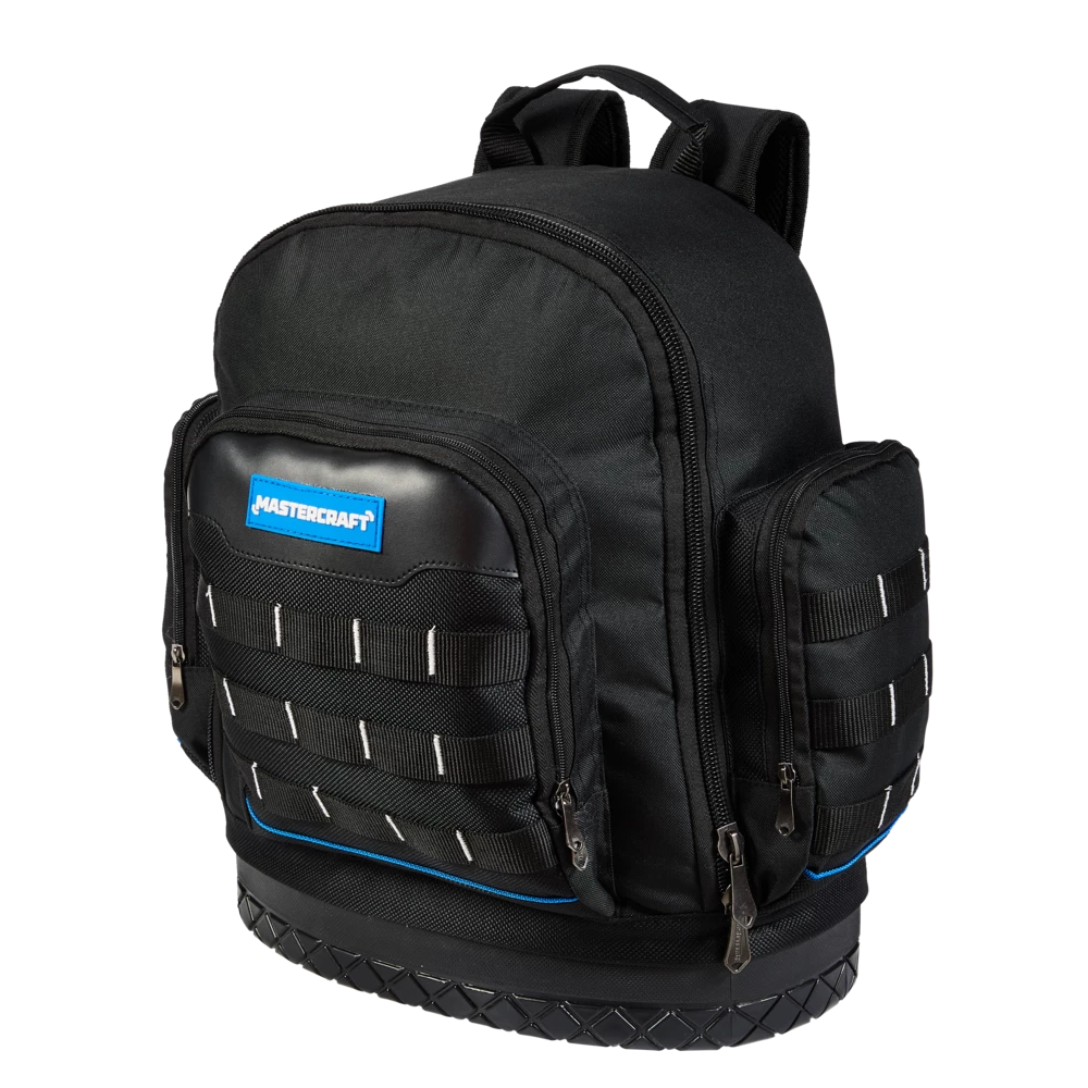 Mastercraft Backpack Tool Bag, 25 Pockets, 14x15-in