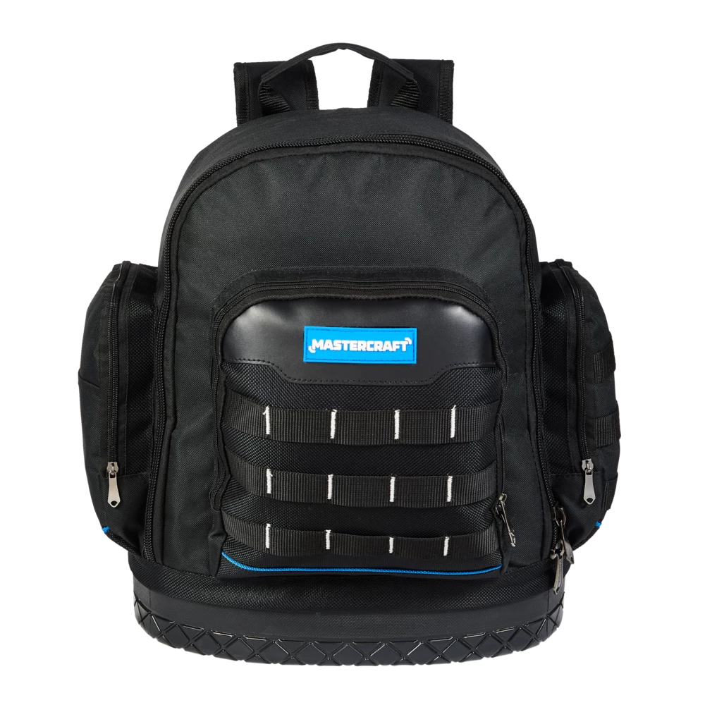 Mastercraft Backpack Tool Bag, 25 Pockets, 14x15-in - Image 3