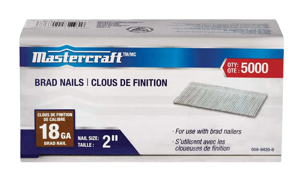 Mastercraft 18-Gauge Brad Nails, 2-in, 5000-pc - Image 2