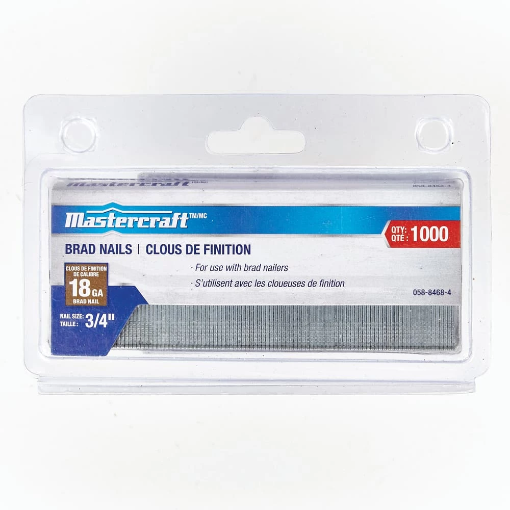 Mastercraft 18-Gauge Galvanized Steel Brad Nails, 3/4-in, 1000-pc - Image 2