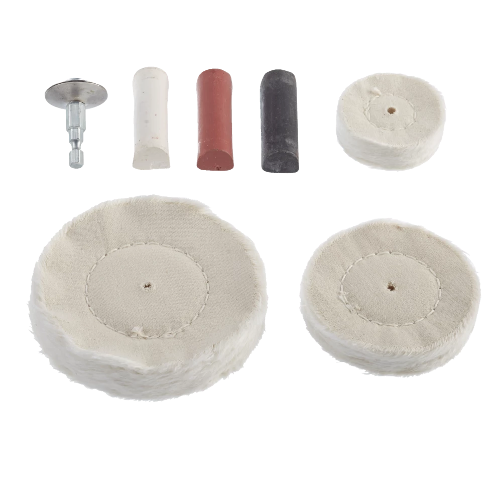 Mastercraft Cloth Buffing & Polishing Set For Wood, Metal, Plastic, 7-pc