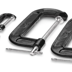 Mastercraft 2-in & 5-in C-Clamp Set, 1-in & 2.5-in Throat Depth 4-pk