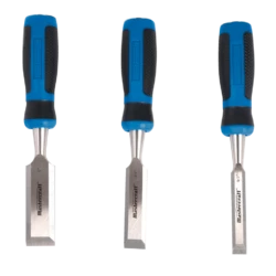 Mastercraft 3-pc Wood Chisel Tool Set, Drop-Forged Blade With PVC Handle, 1/2-in, 3/4-in, 1-in