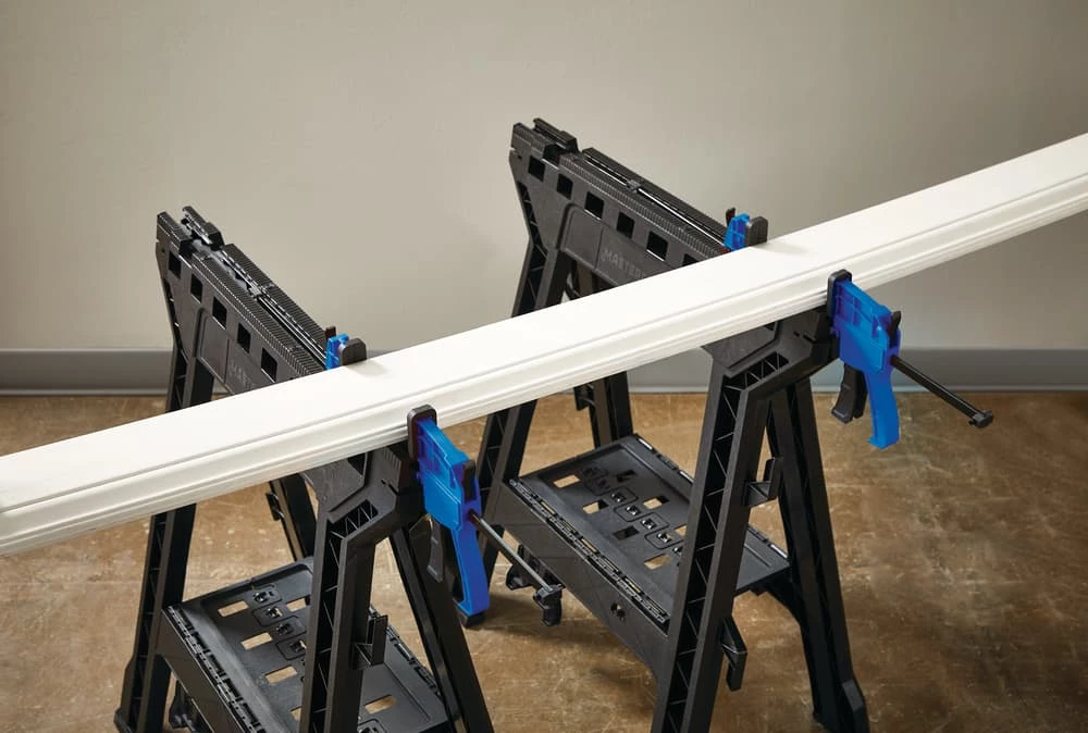 Mastercraft Heavy Duty Plastic Sawhorse W/ Storage, 27x15-in - Image 2