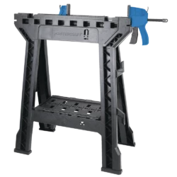 Mastercraft Heavy Duty Plastic Sawhorse W/ Storage, 27x15-in