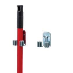 Mastercraft Screw Mount Broom Hook / Clips, Grey, 9.25 X 4 X 1.25-in, 2-pcs