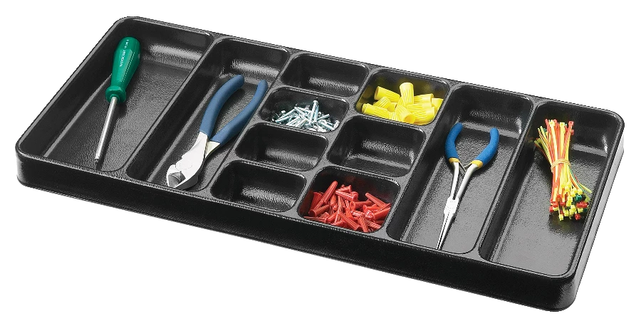 Mastercraft Compact Drawer Tray W/ Compartments, 22x10x2-in