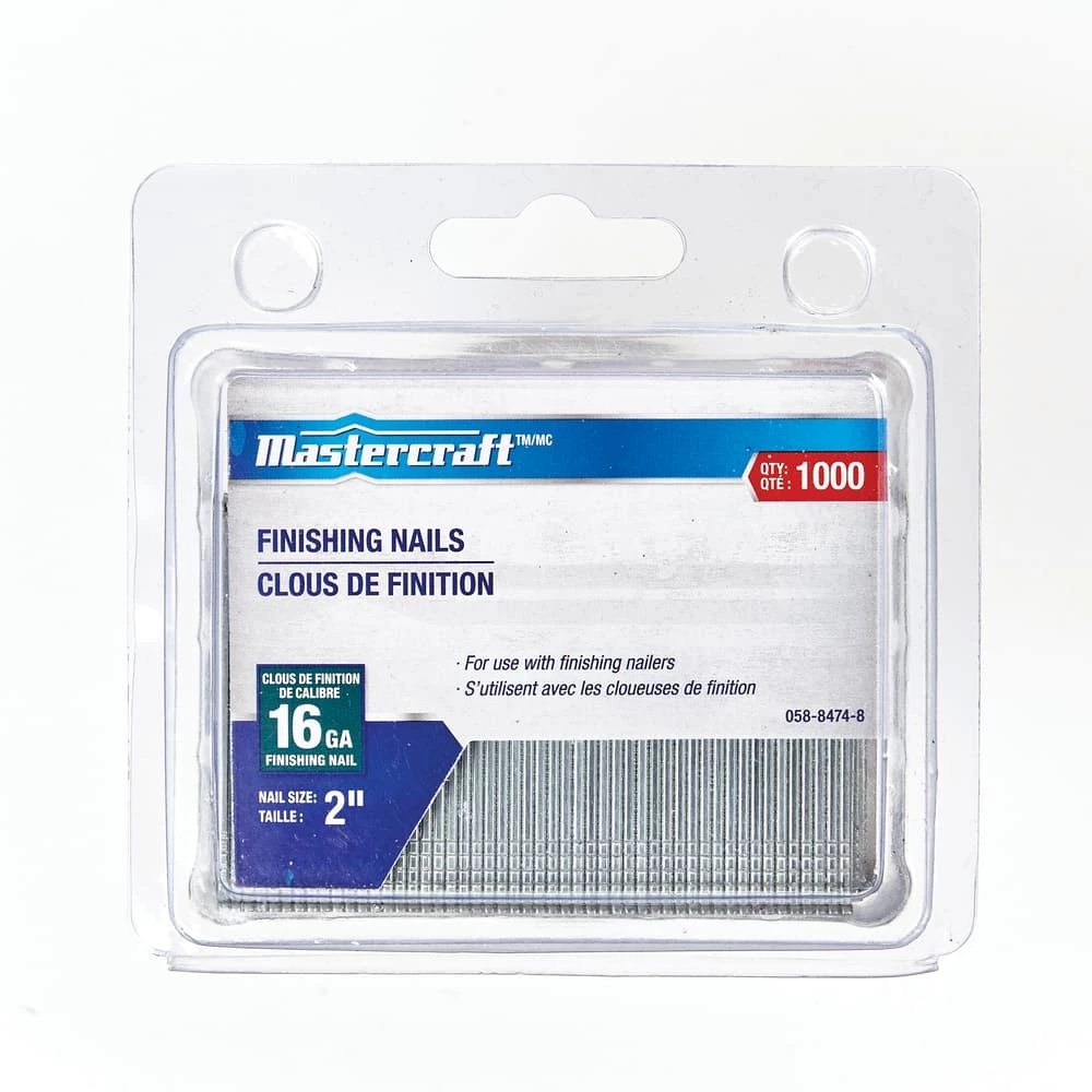 Mastercraft 16-Gauge Galvanized Steel Finishing Nails, 2-in, 1000-pc - Image 2