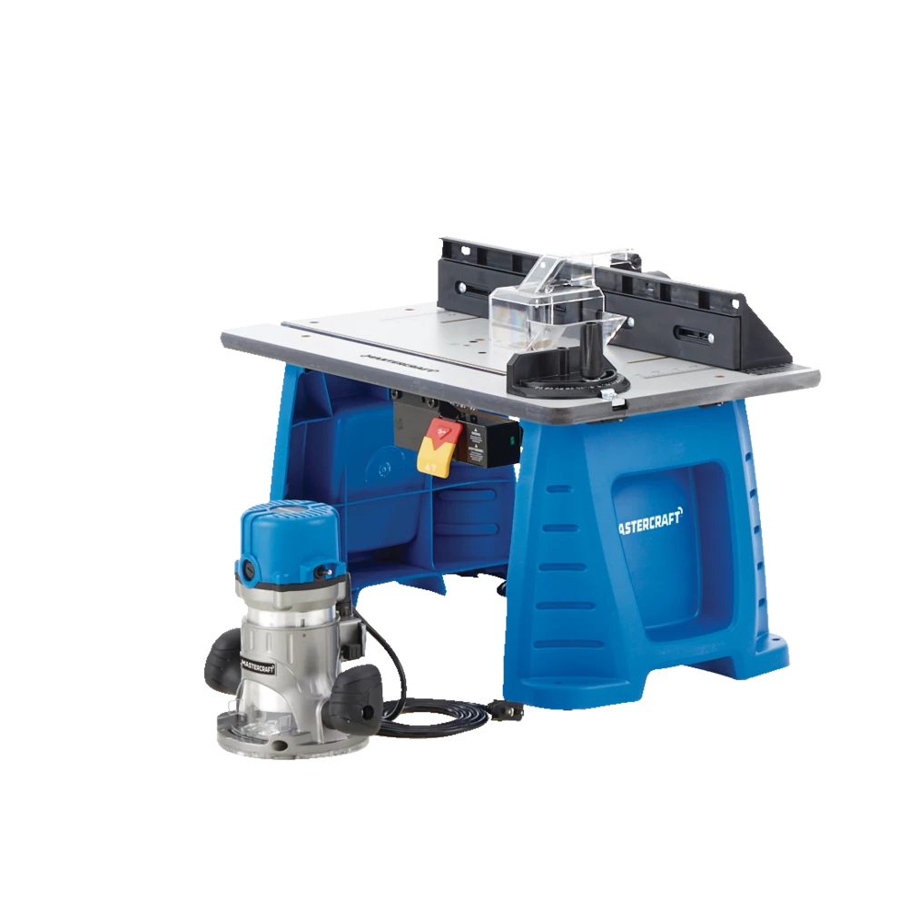 Mastercraft 9.5A Variable Speed 1-3/4 HP Corded Fixed Base Router & Router Table Set