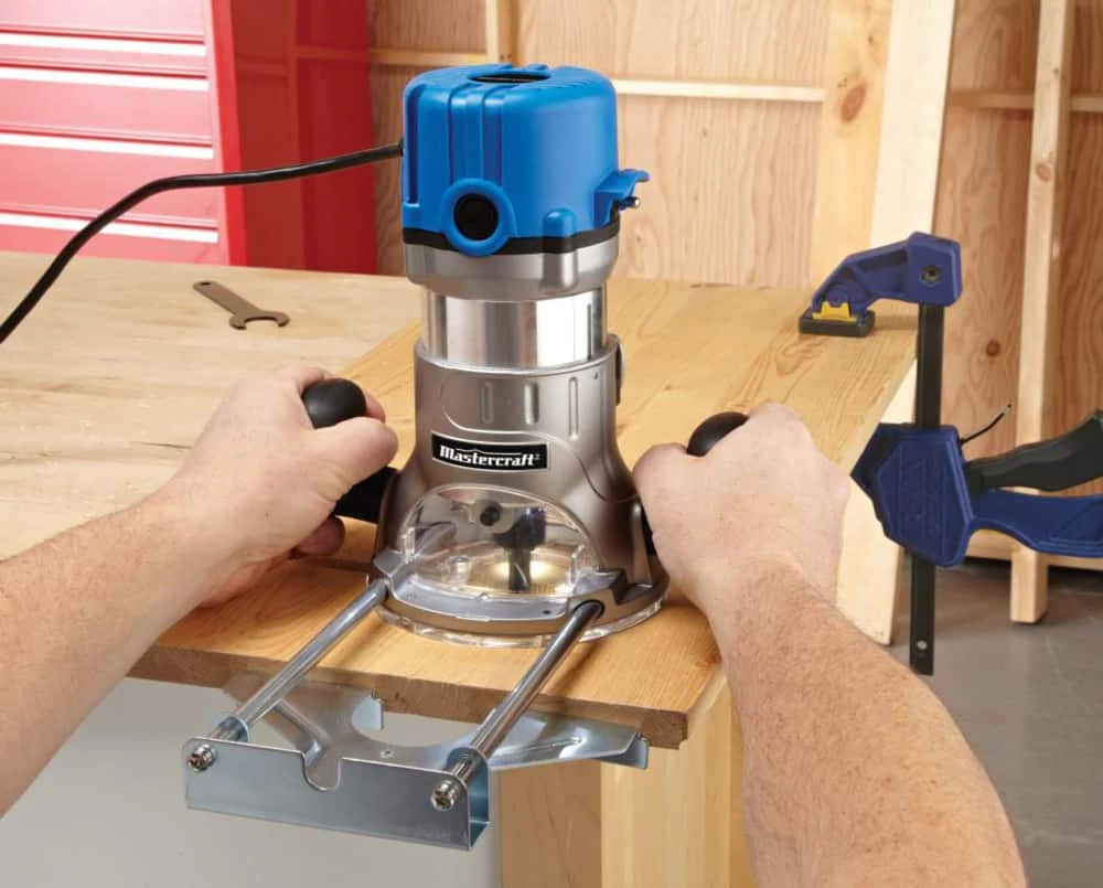 Mastercraft 9.5A Variable Speed 1-3/4 HP Corded Fixed Base Router & Router Table Set - Image 14
