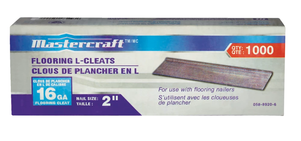 Mastercraft 16-Gauge Hardwood Flooring L-Cleats, 2-in, 1000-pc - Image 2