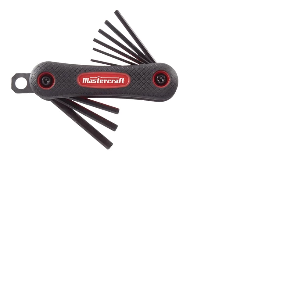 Mastercraft SAE/Metric Folding Hex Key Set/Allen Wrench Set, Rust Resistant, Cr-V Steel, 3-pk - Image 2