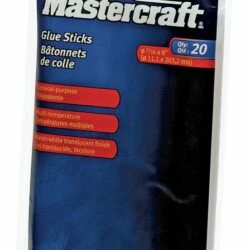 Mastercraft Clear All-Purpose Hot Glue Gun Sticks, Full Size, 8-in, 20-pk