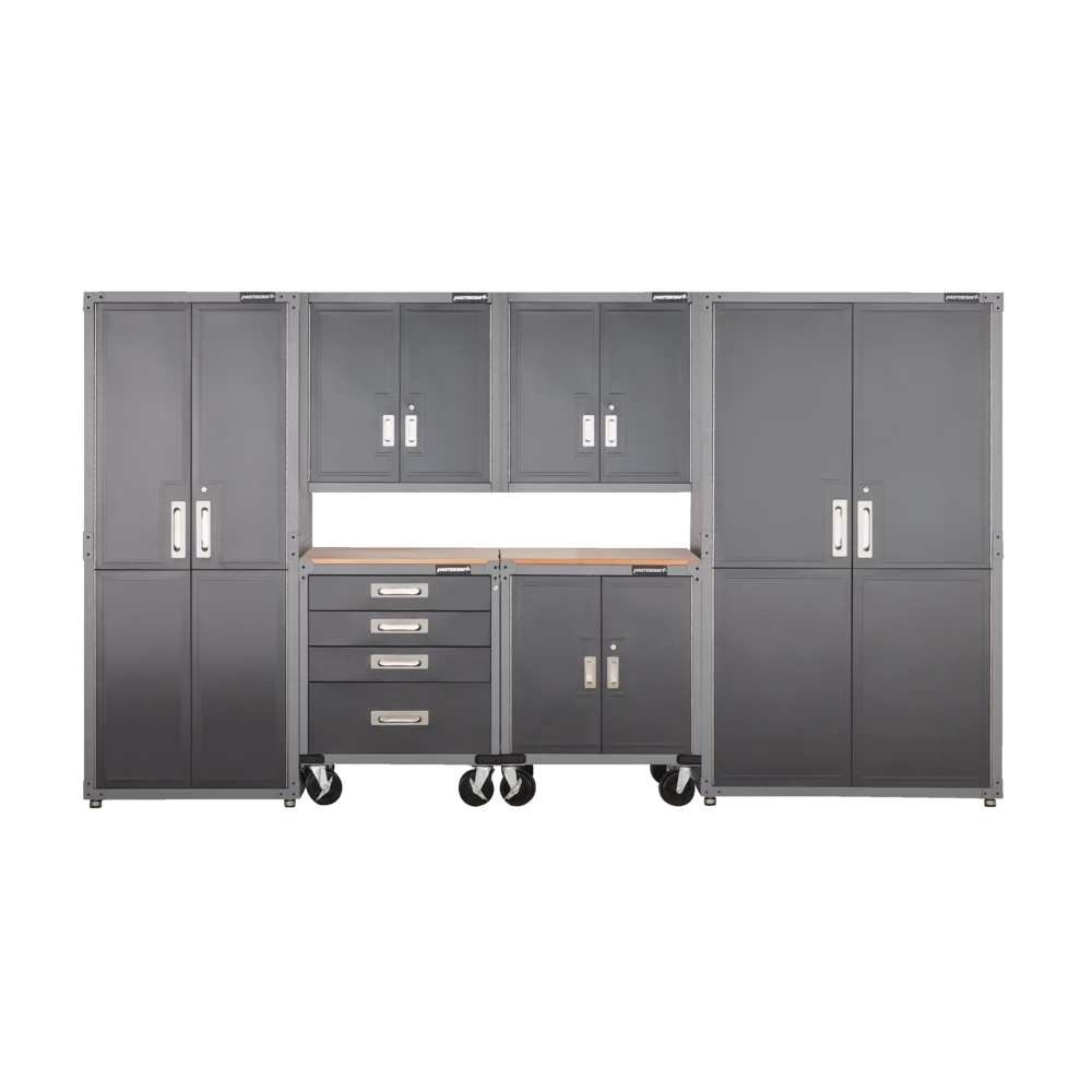 Mastercraft 2-Door Tall Cabinet With 3 Adjustable Shelves, Grey Series, 72 X 42 X 18-in - Image 6