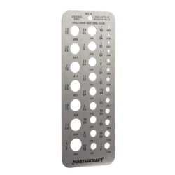 Mastercraft Hobby Drill Gauge For 1/16 To 1/2 By 64ths Drills, Easy-to-Read Etched Markings