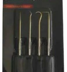 Mastercraft 4-pc Hook & Pick Set, AWL, 90-Degree, 45-Degree And Hook