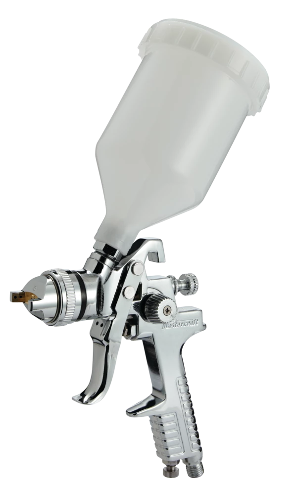 Mastercraft HVLP Pneumatic Air Gravity Paint Sprayer Gun For Refinishing Surfaces, 1.4mm - Image 3