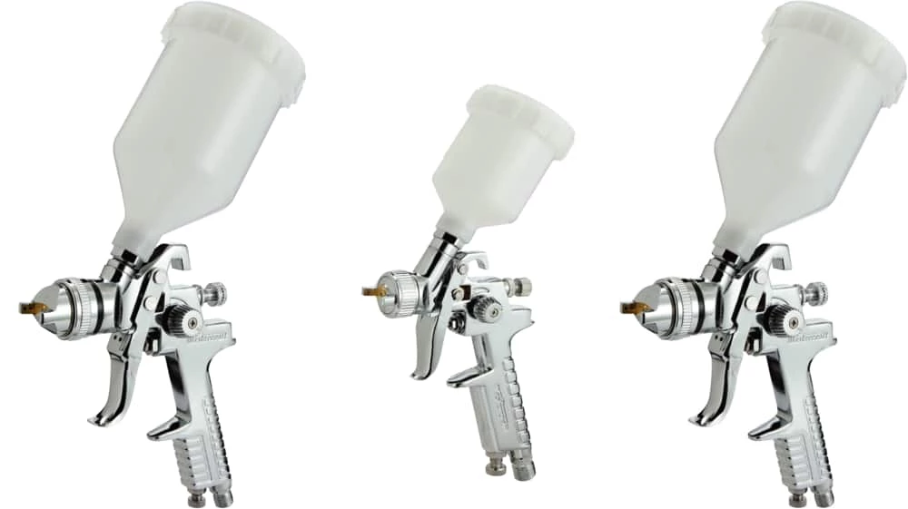 Mastercraft HVLP Pneumatic Air Gravity Paint Sprayer Gun For Refinishing Surfaces, 1.4mm - Image 4