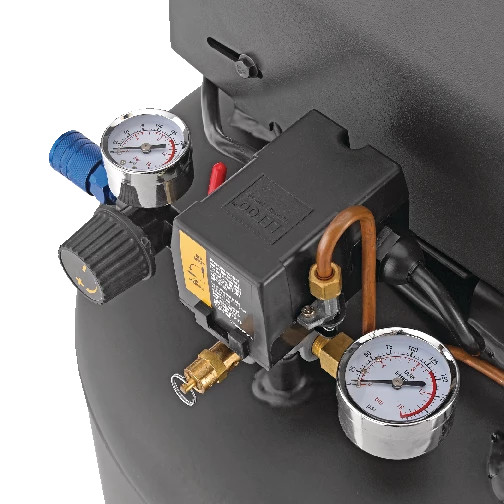 Mastercraft 26-Gallon Oil-Free Portable Vertical Air Compressor, Matte Black, 135 PSI, 1.8HP - Image 2