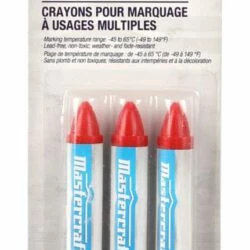 Mastercraft Professional Lumber Crayons, Red, 3-pk