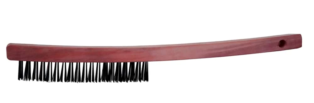 Mastercraft Shoe Wood Handle Steel Wire Brush, 14-in