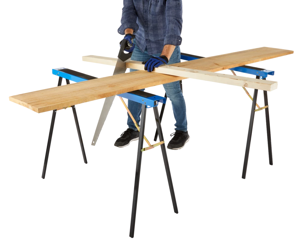 Mastercraft Metal Sawhorse, 300-lbs Capacity, 31H X 39L-in - Image 4