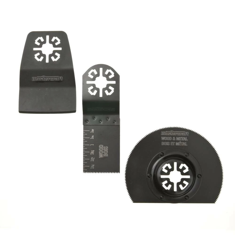 Mastercraft Multi-Crafter Oscillating Tool Semi-Circle, Plunge & Scraper Blades, 1-1/4-in, 3-pk - Image 7