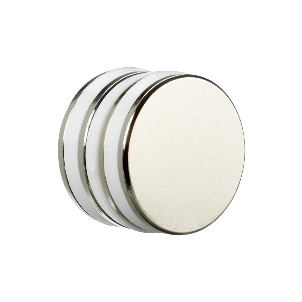 Mastercraft Round Magnets, Corrosion Resistant, Nickel Plated, 32 X 3 Mm, 4-pc