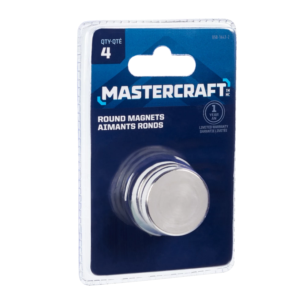 Mastercraft Round Magnets, Corrosion Resistant, Nickel Plated, 32 X 3 Mm, 4-pc - Image 3