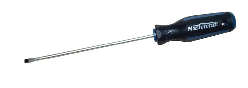 Mastercraft 1/8-in X 5-in Flat Head Screwdriver, Slotted, Rubber Grip, Magnetic