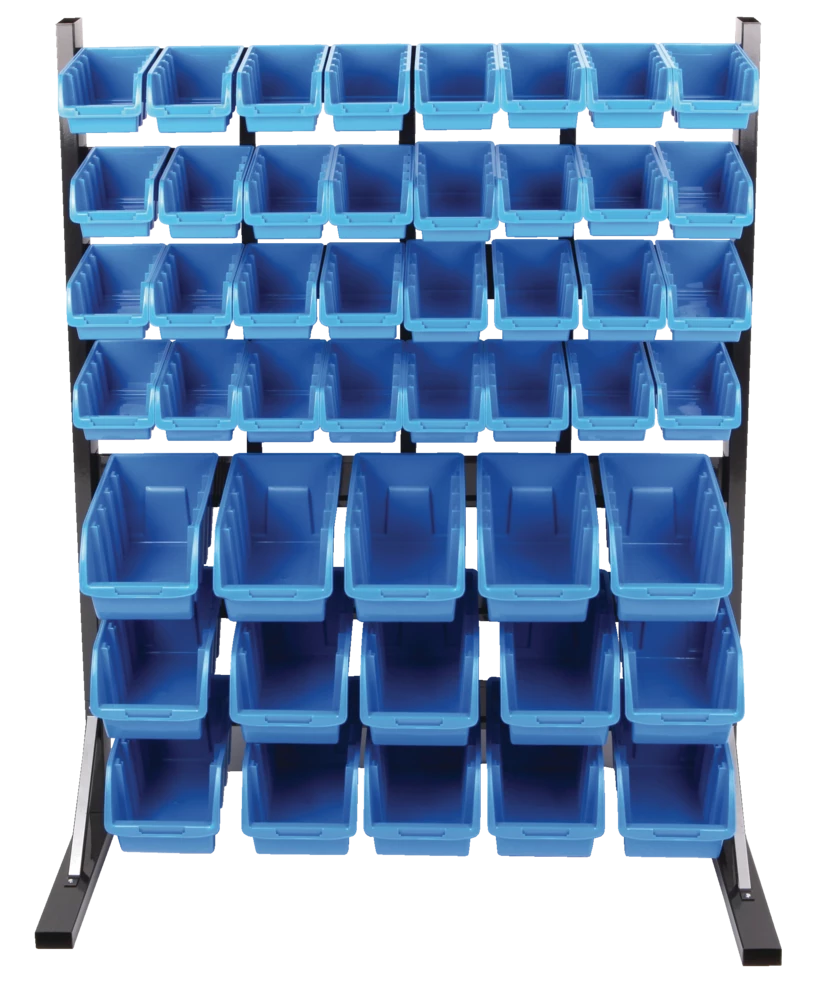 Mastercraft Single-Side 47-Bin Parts Rack, 37x11x45-in - Image 3