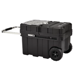 Mastercraft Sliding Tool Chest W/ Rubber Wheels, Black