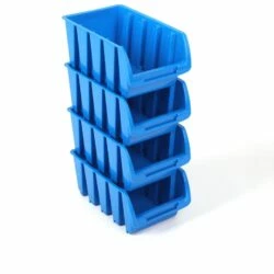 Mastercraft Stackable Wall-Mountable Bins, Small, 6x4x3-in, 4-pk