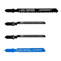 Mastercraft T-Shank Bi-Metal & HCS Jigsaw Blade Set For Wood, Metal, 10-pc