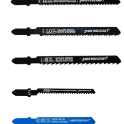 Mastercraft T-Shank Bi-Metal &HCS Jigsaw Blades For Wood, Metal, 5-pk