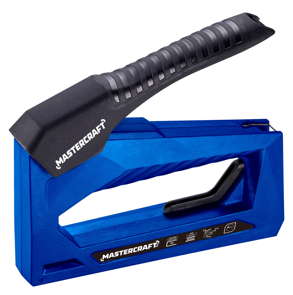 Mastercraft Heavy-Duty Multi-functional Staple Gun And Brad Nailer, Fits 1/4-9/16-in T50 Staples, 5/8-in Brad Nails, And 5/8-in No.9 Pin Nails