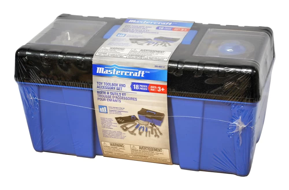 Mastercraft Toy Tool Box W/Accessories For Kids, 18 Pc, Age 1+ - Image 3