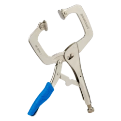 Mastercraft Wide Jaw Locking C Clamp Pliers, Carbon Steel Handles With Nickel-Plated Finish, 11-in