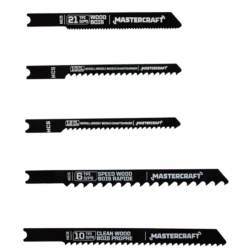 Mastercraft HCS Jigsaw Blade Set For Wood, 5-pc