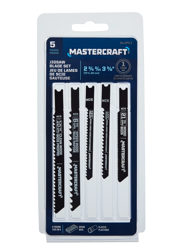Mastercraft HCS Jigsaw Blade Set For Wood, 5-pc - Image 2
