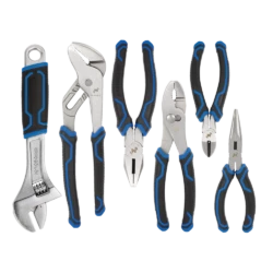 Mastercraft Wrench & Pliers Set, Double Shot Handle, Anti-Rust Coating, Carbon Steel, 6-pc