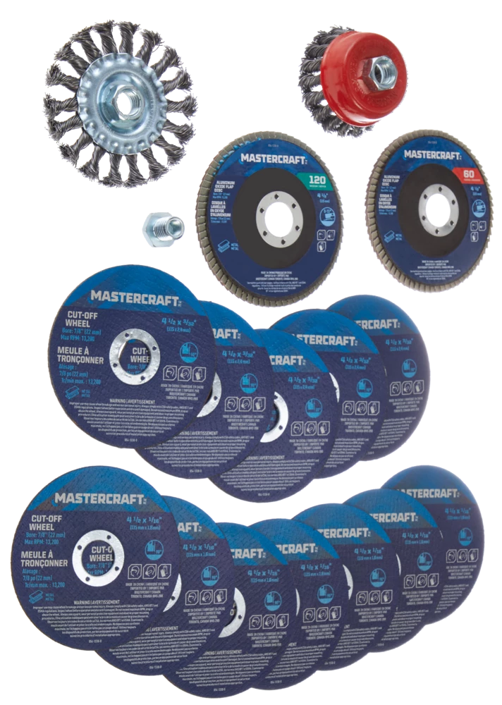 Mastercraft Steel Flap Discs & Cut Off Wheels Set For Metal, 17-pc - Image 2