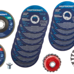 Mastercraft Steel Flap Discs & Cut Off Wheels Set For Metal, 17-pc