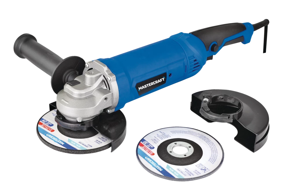 Mastercraft 9A Corded Single-Speed Angle Grinder With Bonus Cut-Off Disc & Guard, 5-in - Image 6