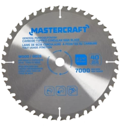 Mastercraft 8-1/4-in 40T Carbide Tipped Circular Saw Blade For Wood