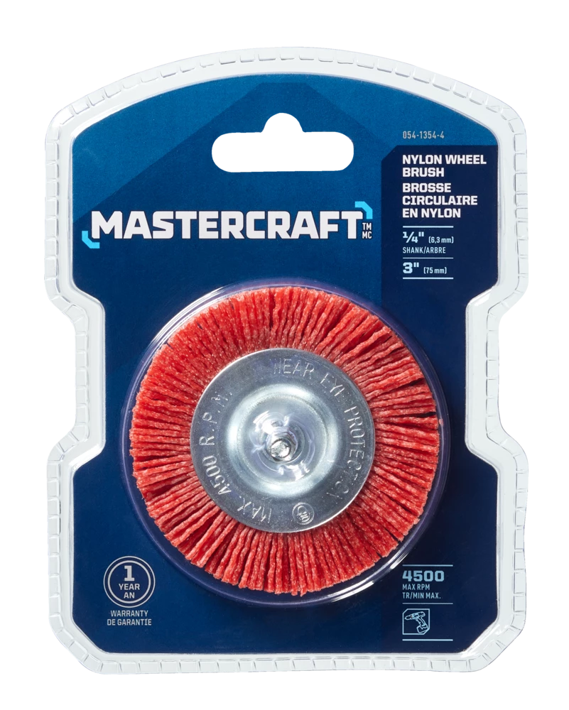 Mastercraft Nylon Wheel Brush, Medium, 3-in