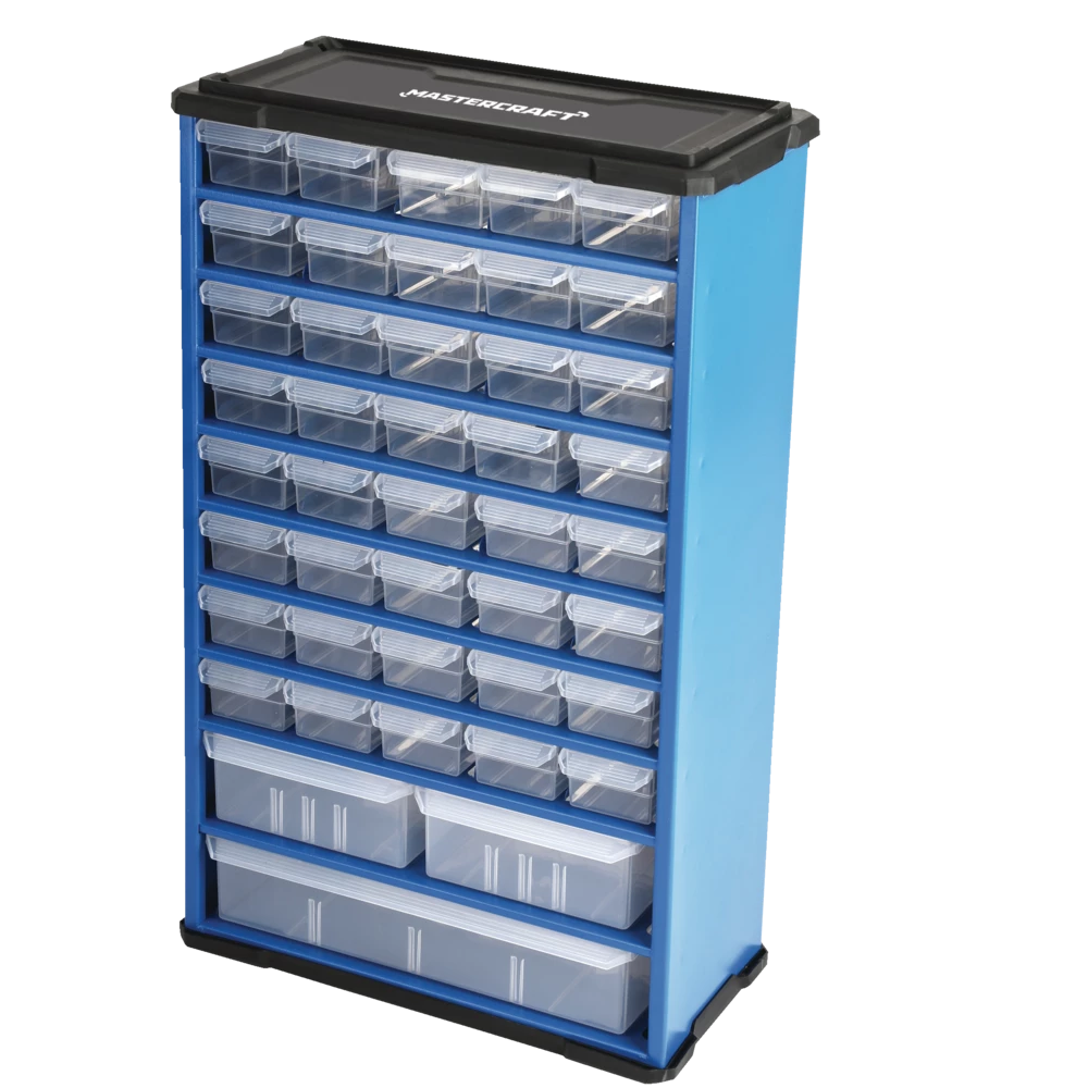 Mastercraft Metal Stackable Wall-Mountable 43-Drawers Cabinet, 20x12x6-in
