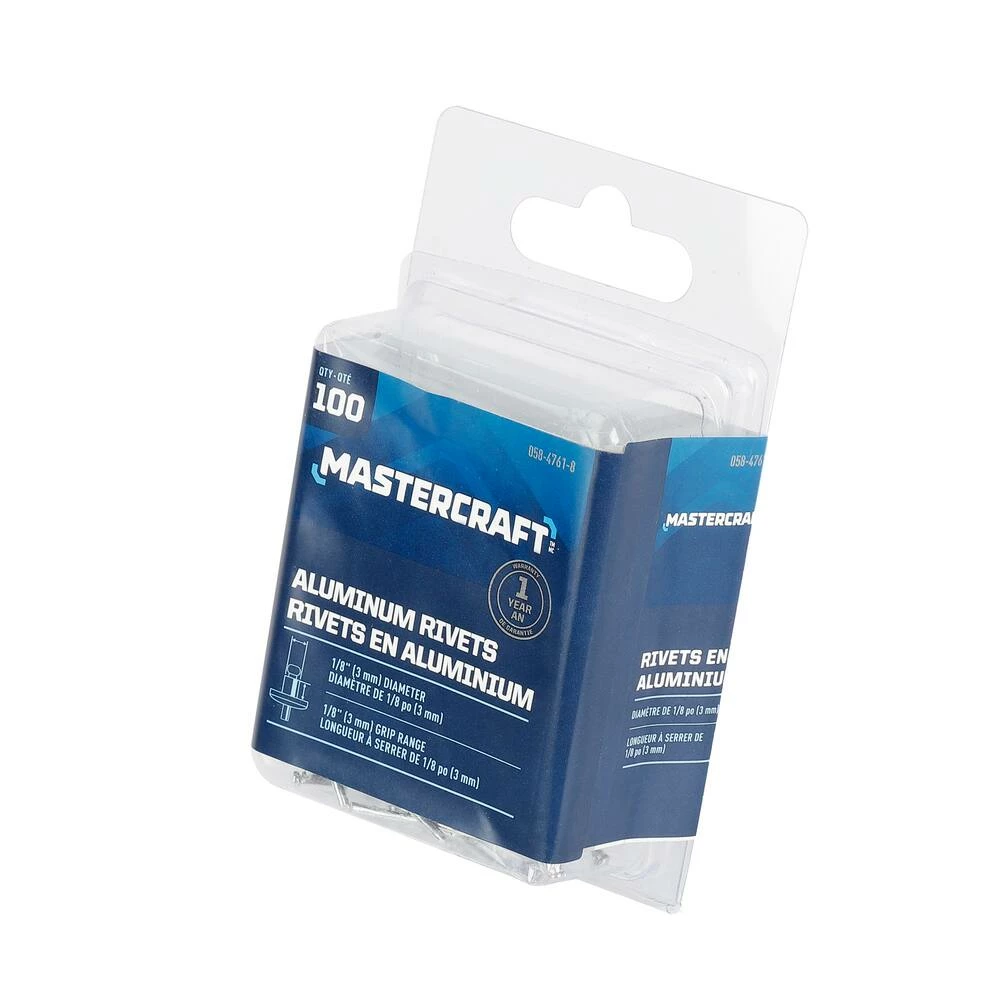 Mastercraft 1/8-in Aluminum Blind / Pop Rivets, 100-pk, Assorted Sizes - Image 2