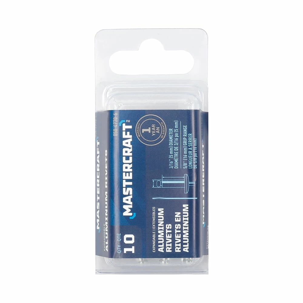 Mastercraft 3/16-in Expandable Aluminum Rivets, 10-pk - Image 2