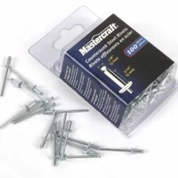 Mastercraft 1/8-in X 3/16-in Short Steel Countersunk Rivets, 100-pk